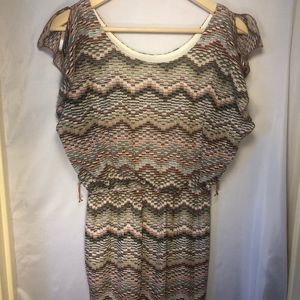 Jodi Kristopher Lined Dress with Flutter Sleeves